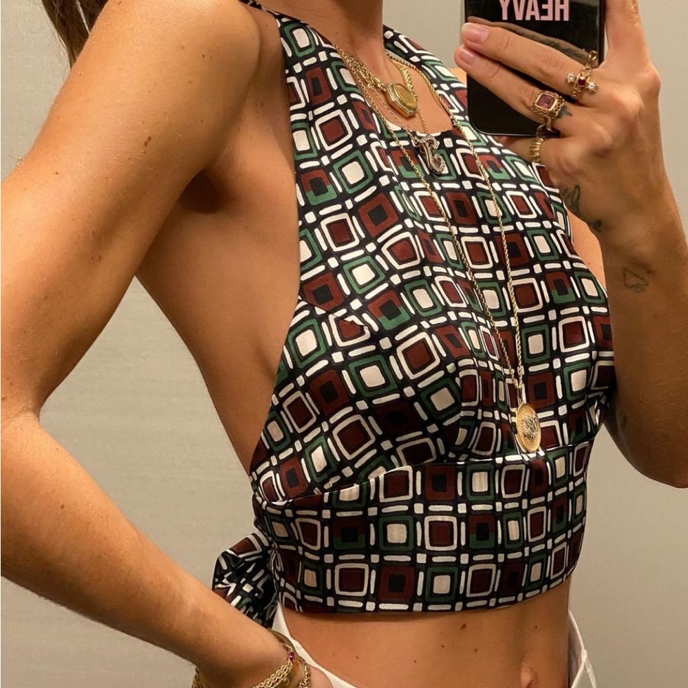 Heavy Manners Tequila Sunrise halter top